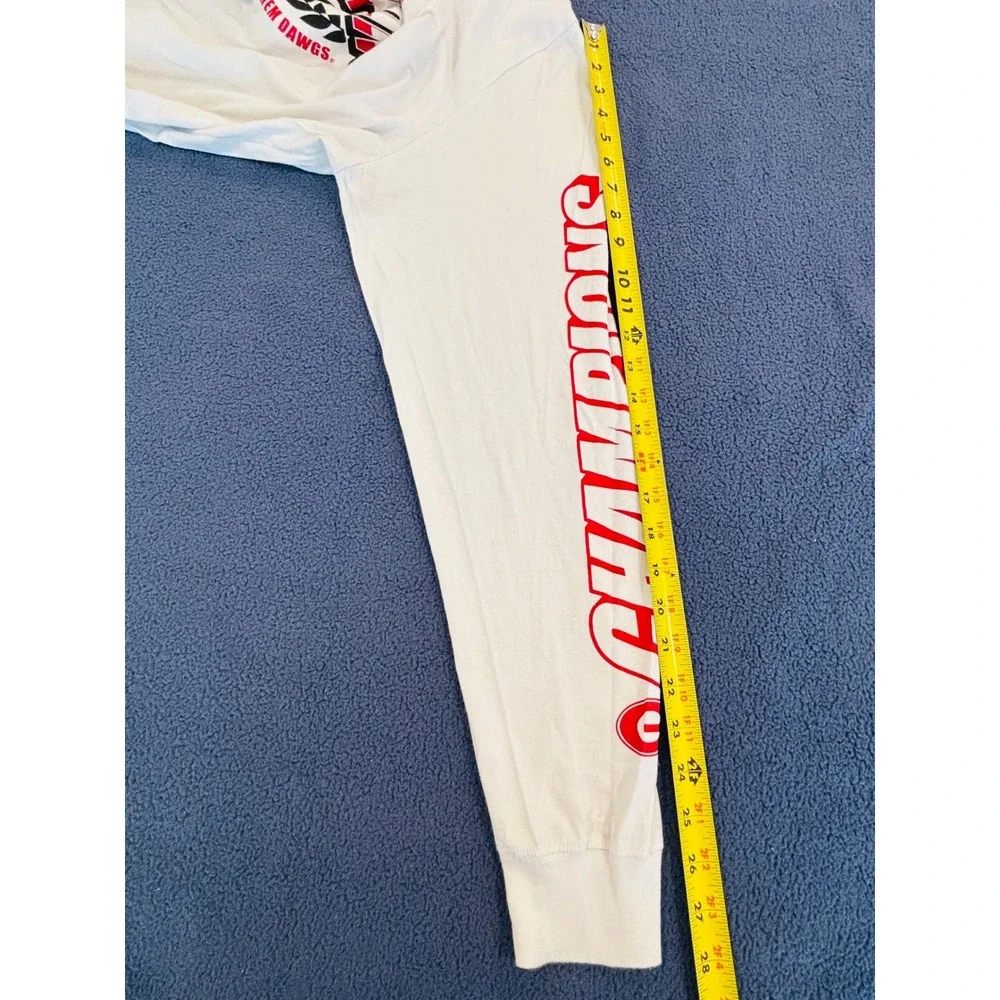 Nike Georgia Bulldogs 2021 National Champions Long Sleeve Shirt White Mens Large